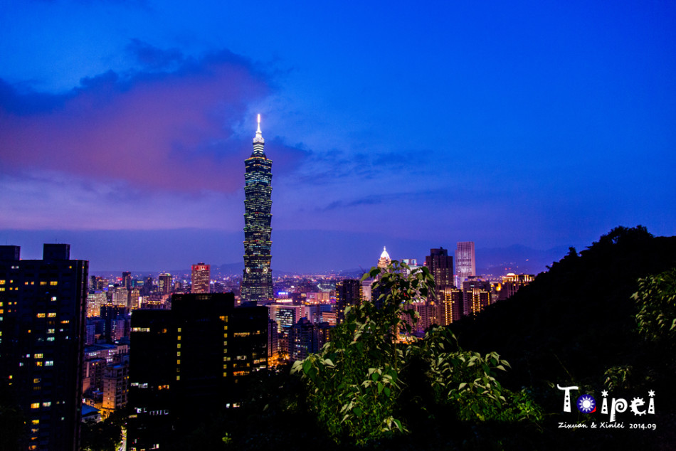 台北101大楼的日与夜